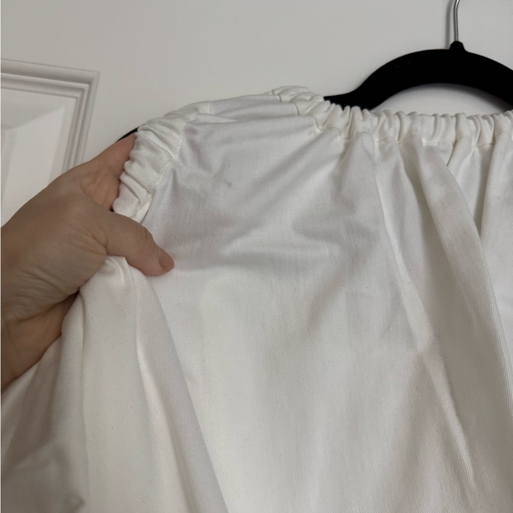 ELLERY White Ruffled Cold Shoulder Top - Picture 10 of 10